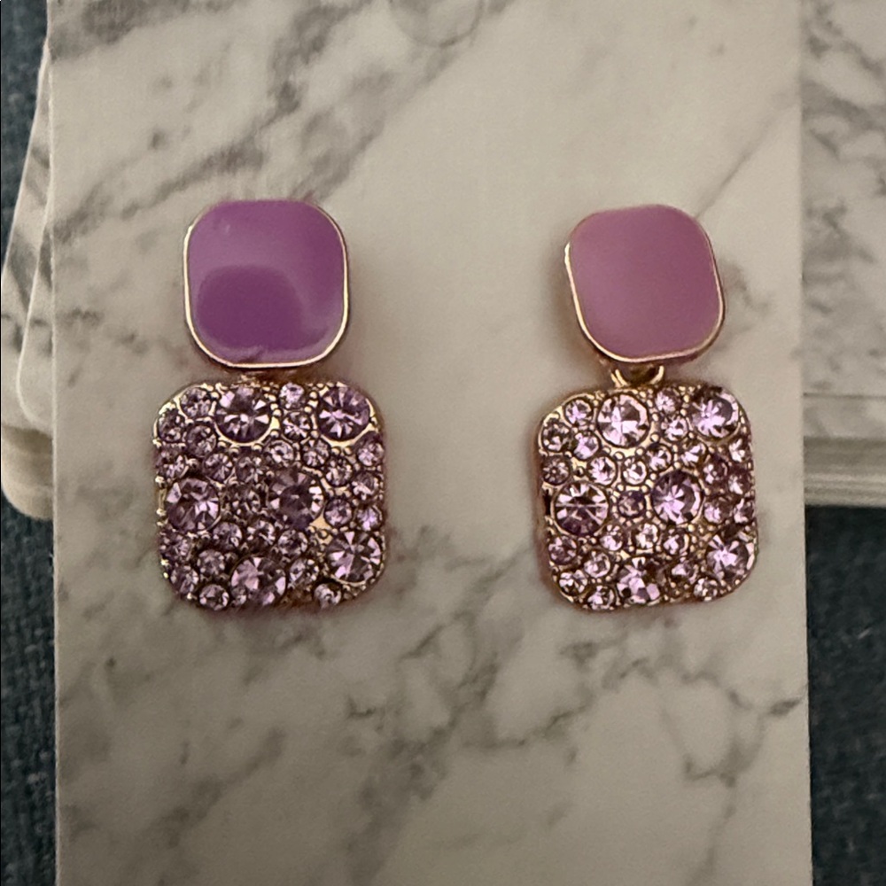 Purple earrings